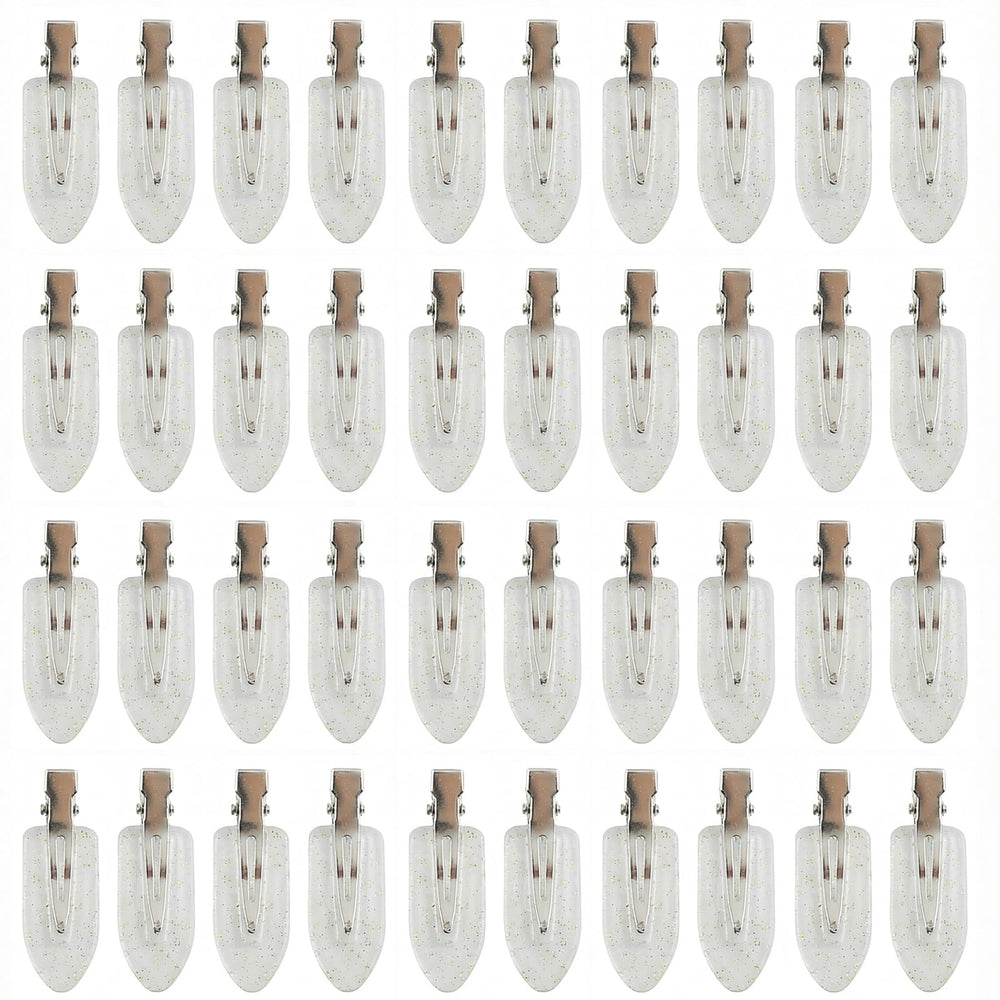 Eswala no-crease clips with flat surface prevent dents during styling.