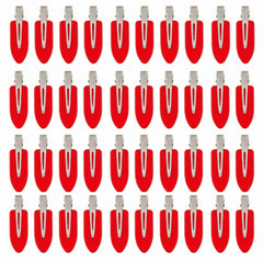 Eswala No Crease Hair Clips in red, secure styling without dents for makeup and bangs.