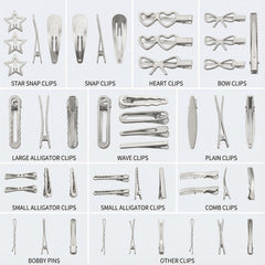 Eswala silver alligator clip grips thicker hair for lasting style.