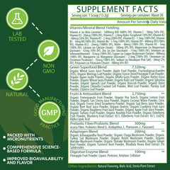 Active lifestyle scene featuring ETANATURE Greens Powder