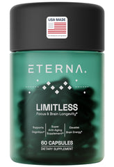 Eterna Limitless bottle with label indicating 1 month supply