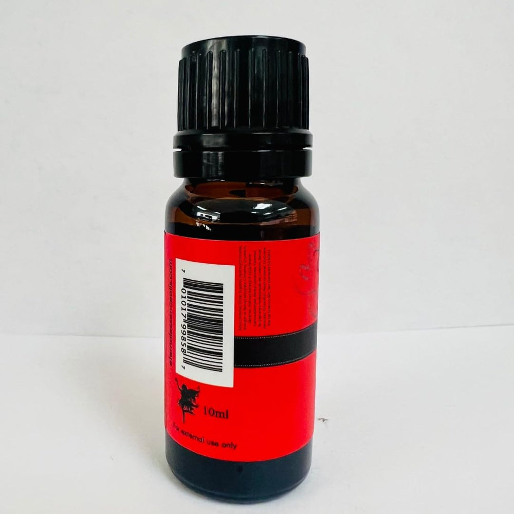 Amber glass 10ml bottle with black cap and dropper