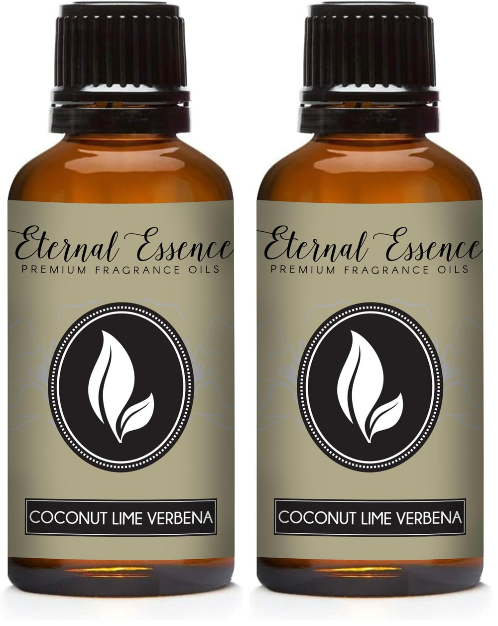 Two 30ml Coconut Lime Verbena fragrance oil bottles in pack