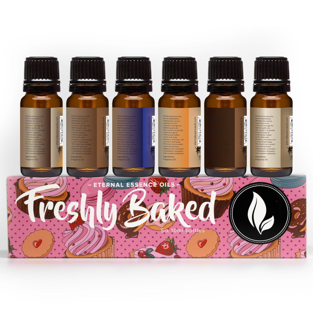 Creamy Nutmeg fragrance oil 10ml in amber glass bottle - Eternal Essence Oils Freshly Baked Set