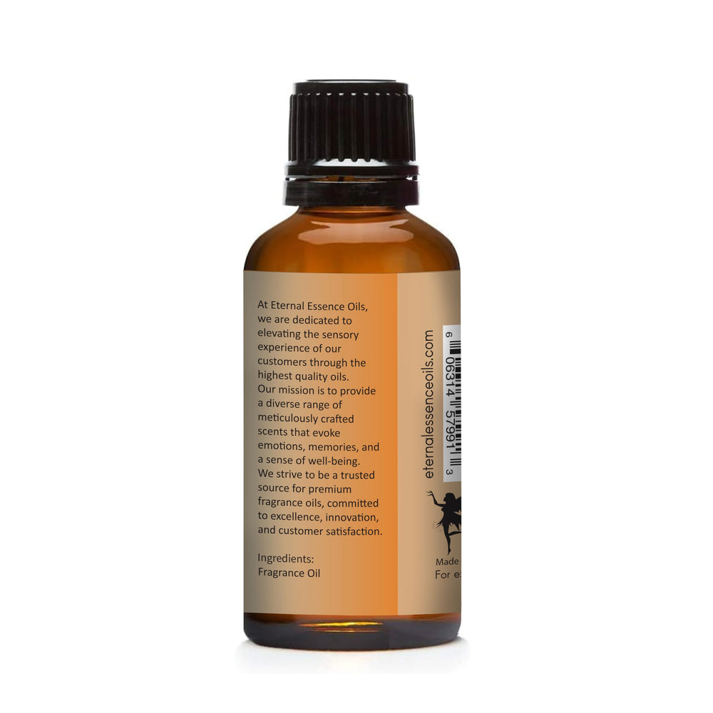 Packaging of Eternal Essence Oils 30ml fragrance bottle with label.