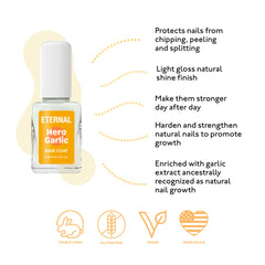 Eternal Garlic Base Coat provides a clear finish under lighting.
