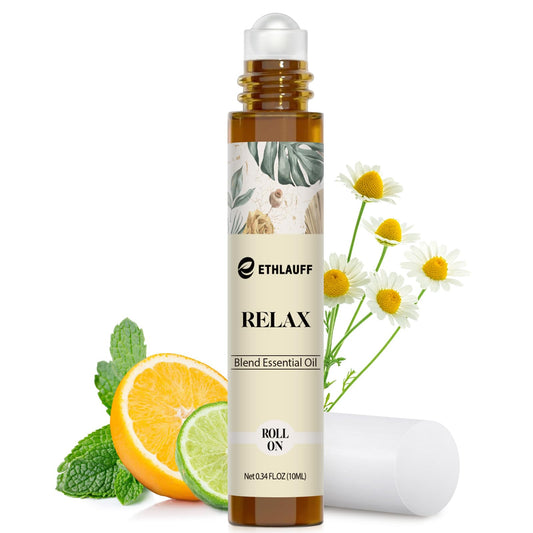 Ethlauff Relax Essential Oil bottle close-up