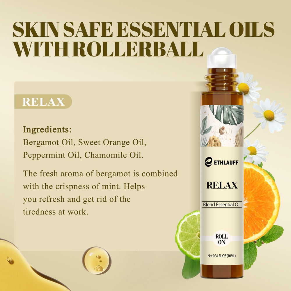 Calming diffuser setup featuring Ethlauff Relax Essential Oil