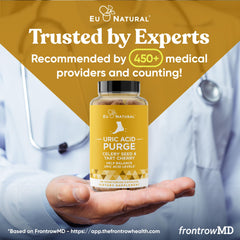 Eu Natural Purge soft vegan capsules arranged for easy swallowing.