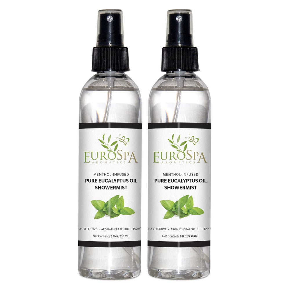 EuroSpa Aromatics Eucalyptus ShowerMist 8oz 2-pack front view
