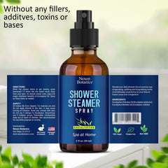Close-up of Eucalyptus Shower Steamer Spray label