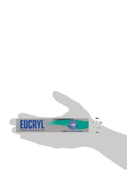Graphic showing whitening effect from Eucryl Freshmint toothpaste