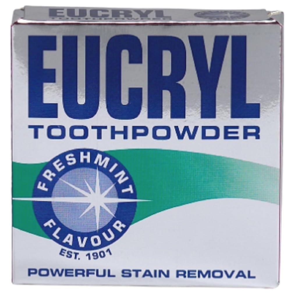 Eucryl Freshmint Toothpowder 50g packaging