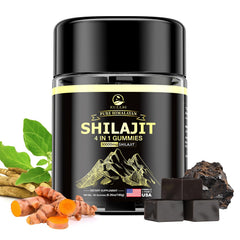 Front view of Eullsi Pure Shilajit Gummies bottle