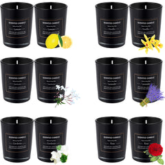 Gardenia scented candle 2.5oz in black jar (EUPNHY 12-pack)