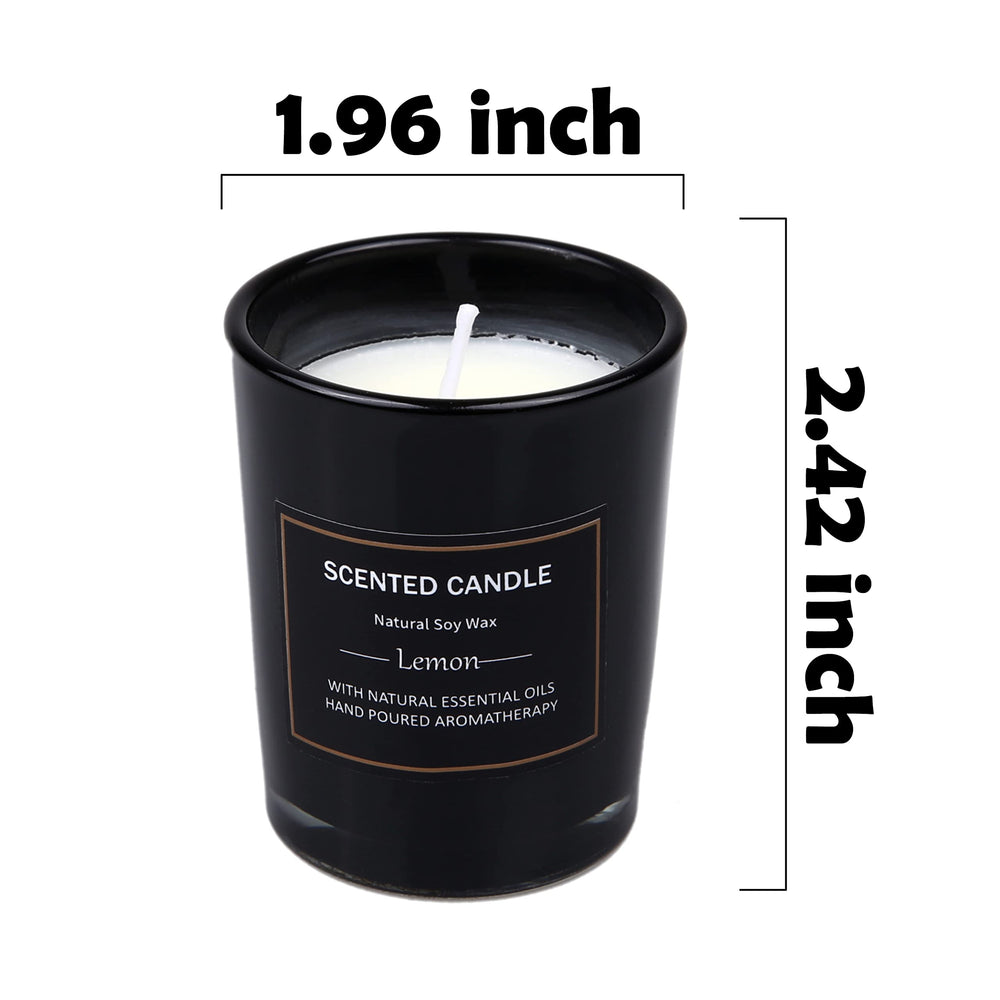 Lavender scented candle 2.5oz in black jar (EUPNHY 12-pack)