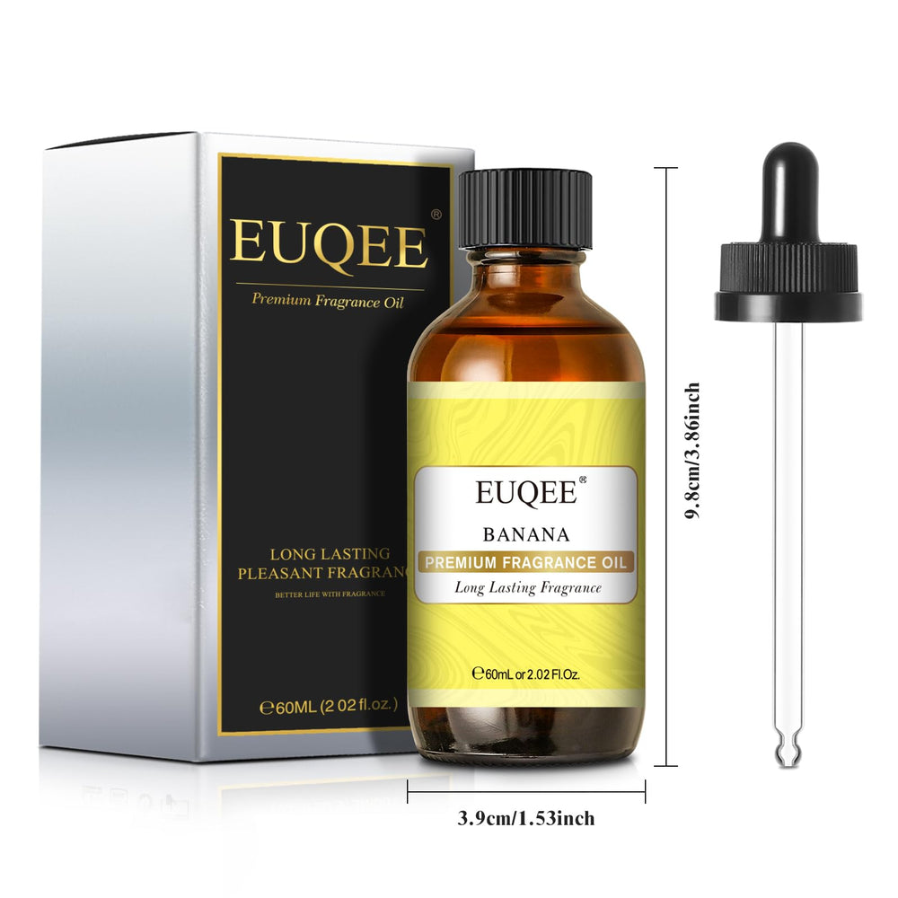 Amber bottle with glass dropper for EUQEE Banana Fragrance Oil