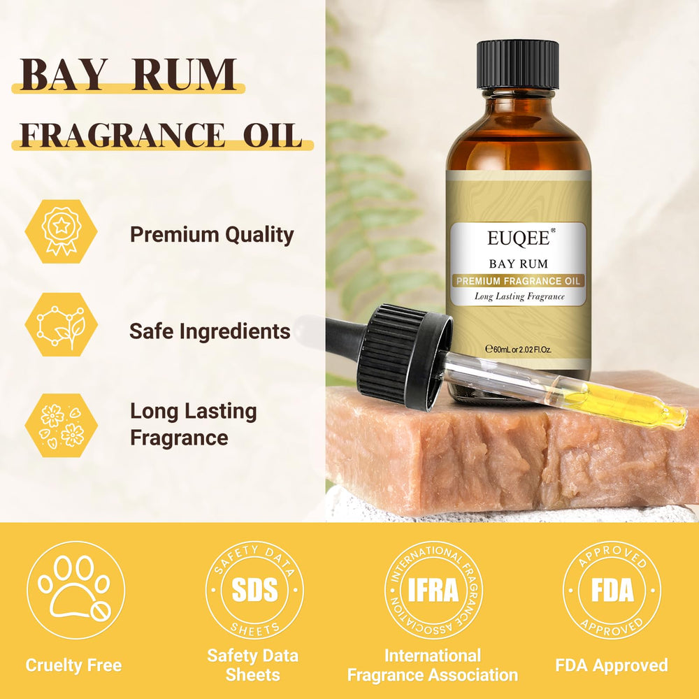 Glass dropper for EUQEE Bay Rum Fragrance Oil