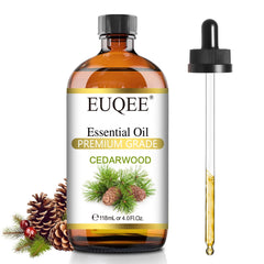 EUQEE Cedarwood Essential Oil bottle with glass dropper