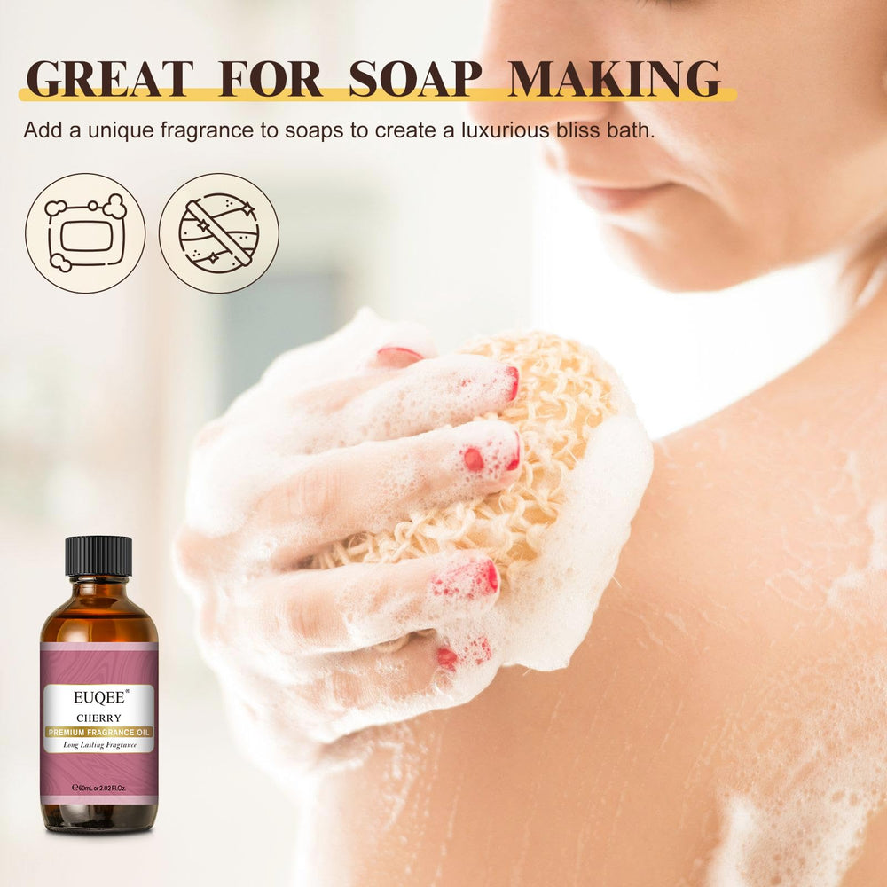 DIY soap making with EUQEE Cherry Fragrance Oil