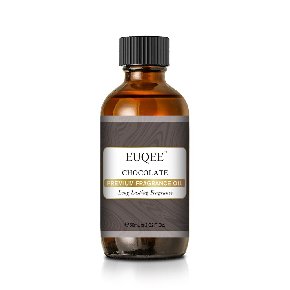 EUQEE Chocolate Fragrance Oil in amber glass bottle with dropper