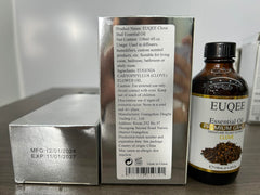 Satisfaction guaranteed label on EUQEE Clove Oil package