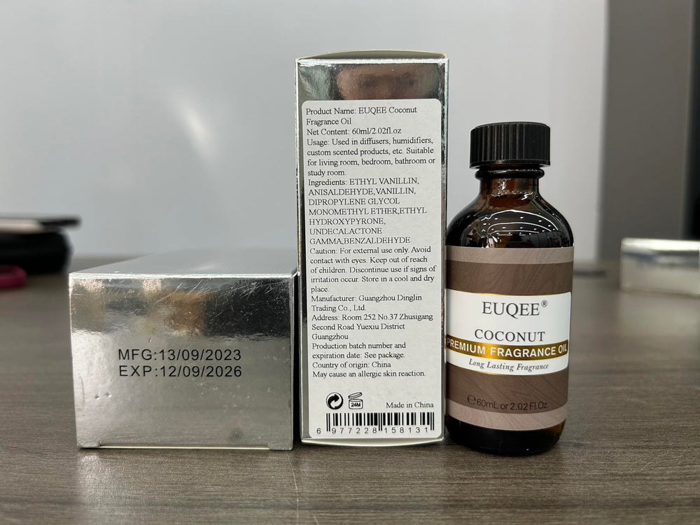 EUQEE Coconut Fragrance Oil used in candle and soap making