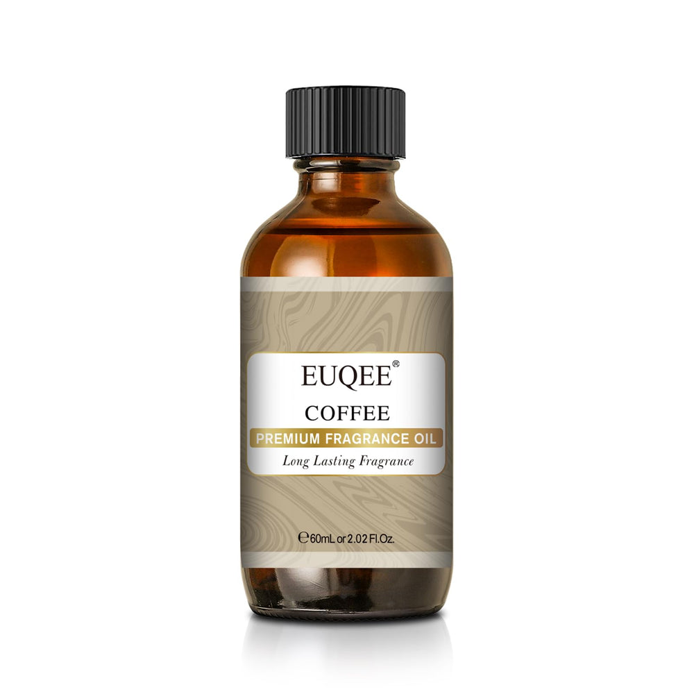 EUQEE 60ml coffee fragrance oil in Boston glass bottle with dropper
