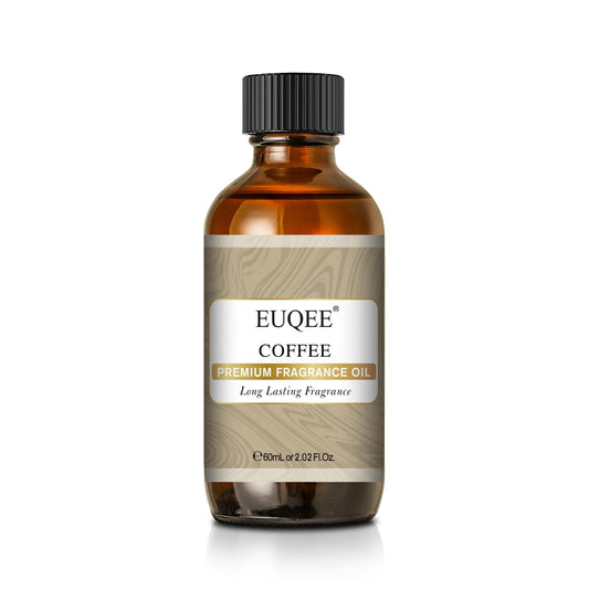 EUQEE 60ml coffee fragrance oil in Boston glass bottle with dropper