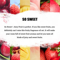 EUQEE diffuser running with apple oil nearby, fast room refresh and bright scent