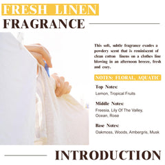Diffuser filled with Fresh Linen scent