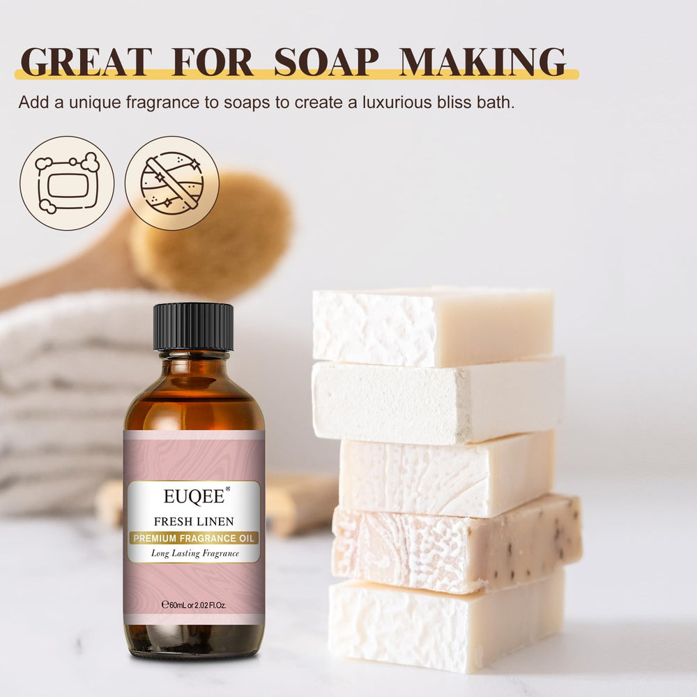 DIY bath bombs scented with Fresh Linen