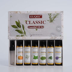 EUQEE gift box packaging for 6 essential oils