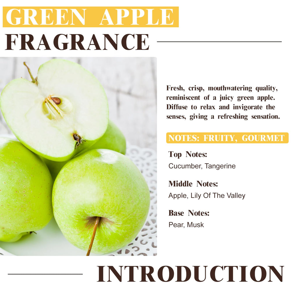 Glass dropper dispensing EUQEE Green Apple fragrance oil
