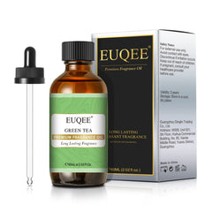 EUQEE Green Tea Fragrance Oil in amber glass bottle (60ml)