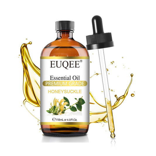 EUQEE Honeysuckle Essential Oil 118ml amber glass bottle