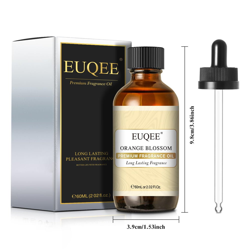 Close-up of amber glass bottle with dropper for EUQEE fragrance oil