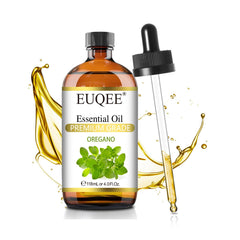 EUQEE Oregano Essential Oil 4oz bottle with dropper
