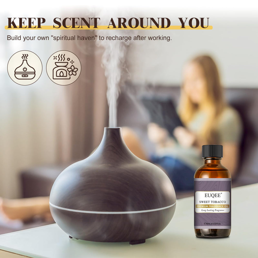 Diffuser with EUQEE Sweet Tobacco fragrance oil scent