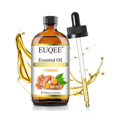 EUQEE Turmeric Essential Oil bottle 118ml with amber glass