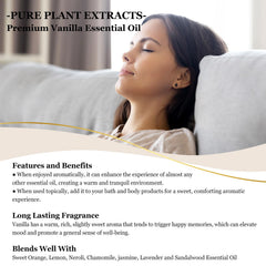 EUQEE Vanilla essential oil for aromatherapy