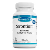 EuroMedica Strontium bone health supplement bottle with vegan capsules