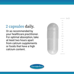 Dosage guidance showing 2 capsules daily