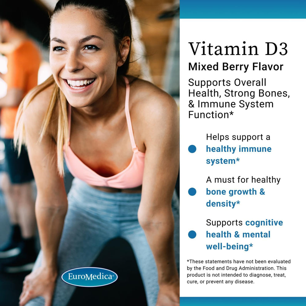 Berry-flavored Vitamin D3 chewable tablet