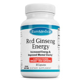Hero shot of EuroMedica Red Ginseng Energy bottle