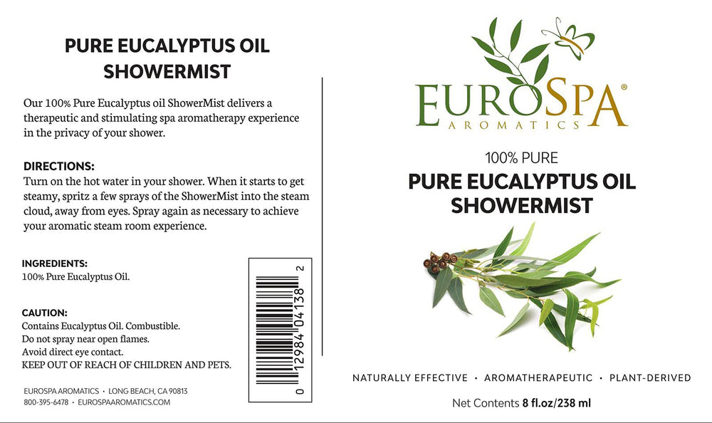 2oz bottle of EuroSpa Aromatics Pure Eucalyptus Oil