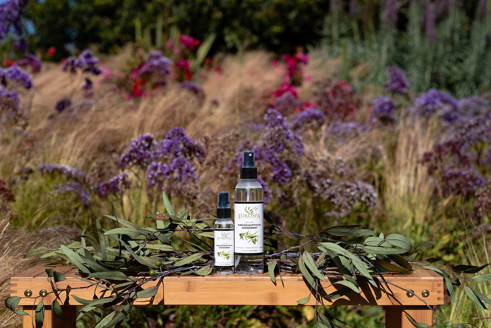 Natural ingredients label on eucalyptus oil