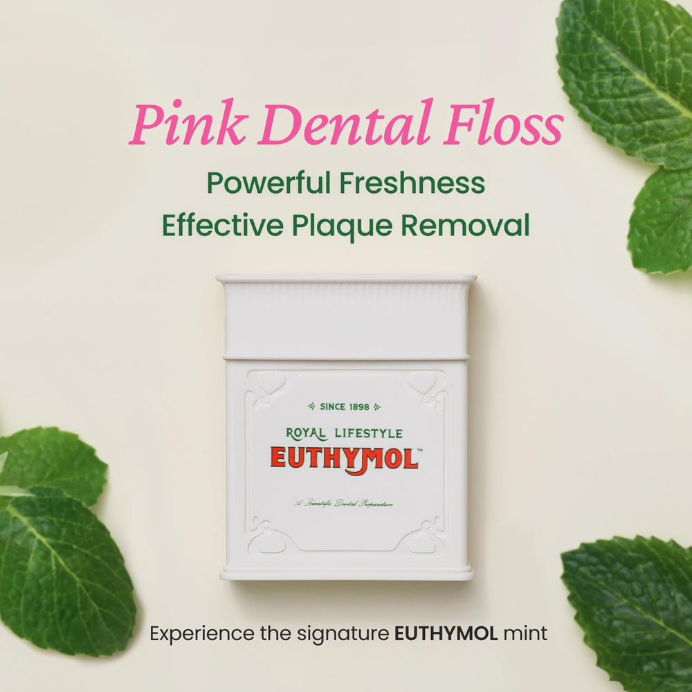 Using floss between teeth to remove plaque
