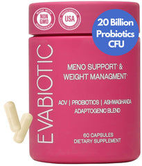EVABIOTIC Complete Menopause bottle front with capsules for menopause support