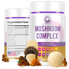 Evening Mushroom Capsules product hero image with bottle